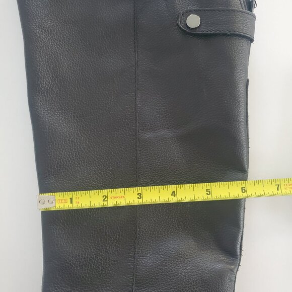 Franco Sarto Castor Leather Knee High Boots Black Size 8.5 Riding Boots - Picture 6 of 7